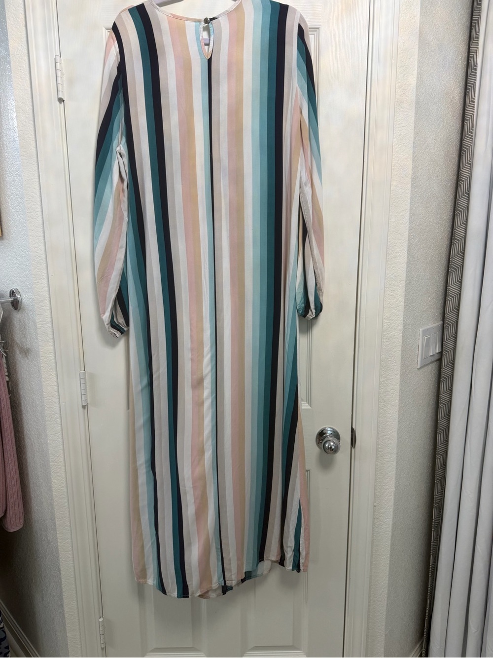 Tavin Striped Long Sleeve Modest Maxi Dress - US 14 - Picture 3 of 6